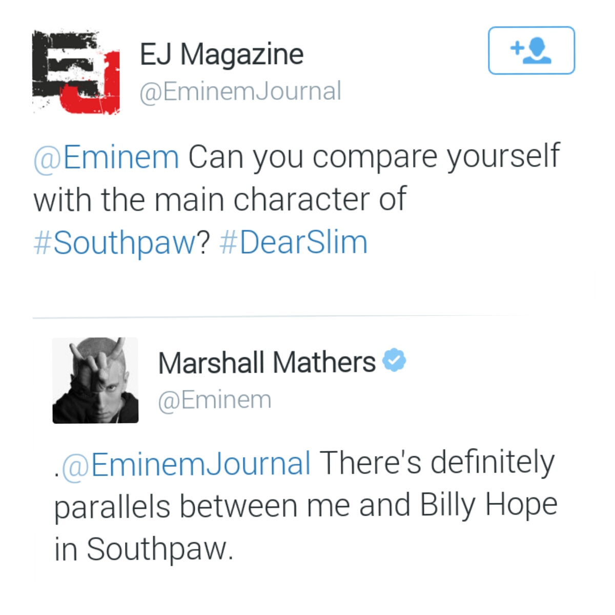 Eminem | Q&A tramite Twitter / Screen