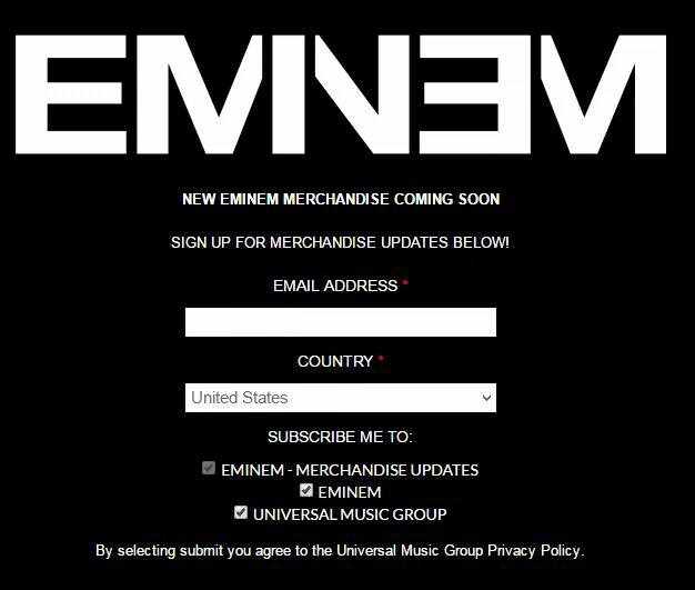 Nuovo merchandise di Eminem in arrivo