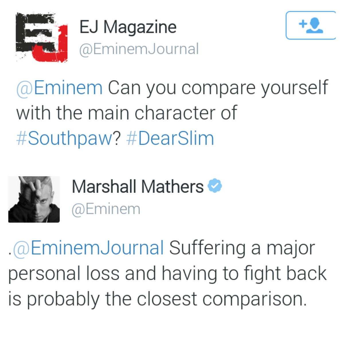 Eminem | Q&A tramite Twitter / Screen