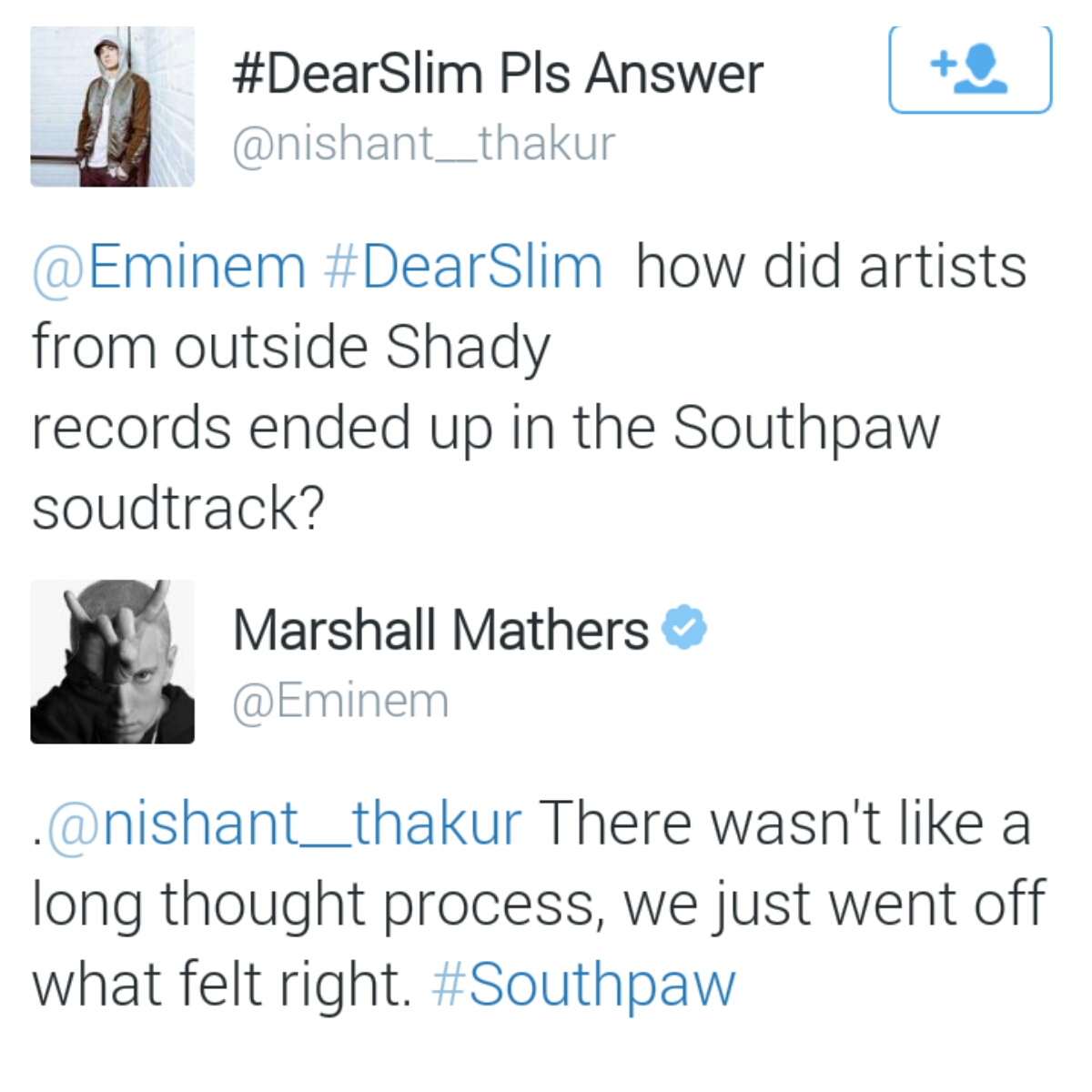 Eminem | Q&A tramite Twitter / Screen