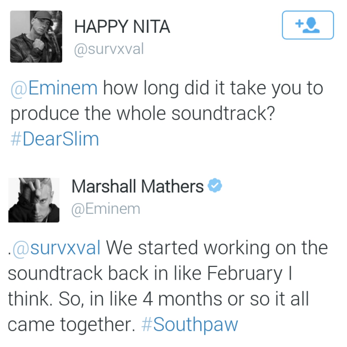 Eminem | Q&A tramite Twitter / Screen