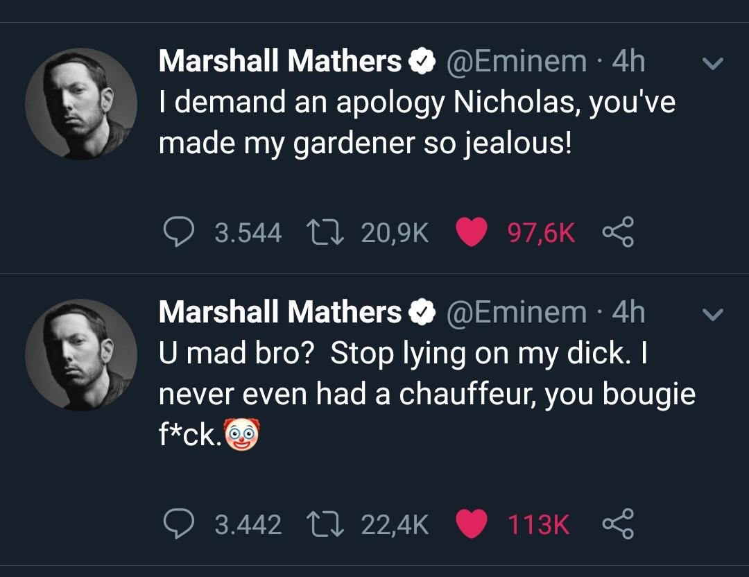 Eminem vs Nick Cannon: dopo il dissing The Invitation la faida si è spostata su Twitter