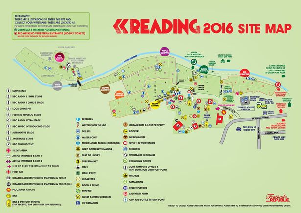 reading festival map