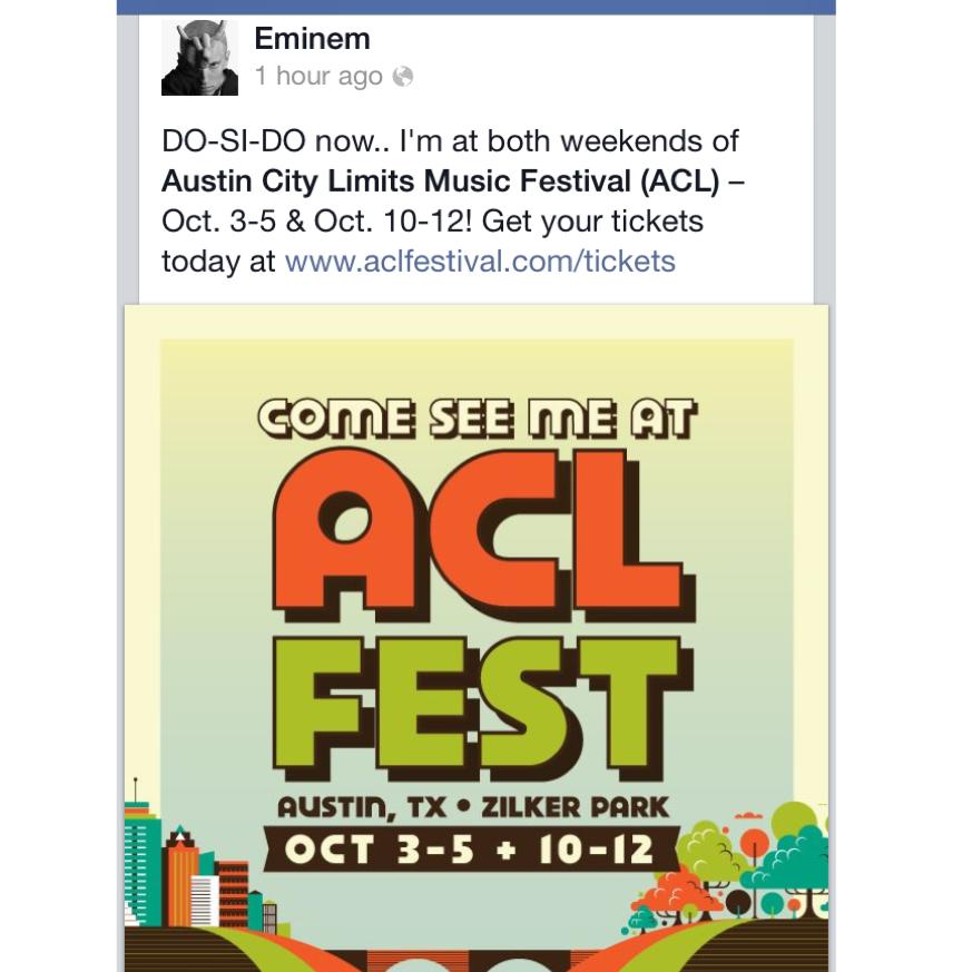 Confermata la presenza di Eminem al Festival in Texas