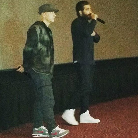 Eminem e Jake Gyllenhaal alla prima di Southpaw a Livonia, Michigan