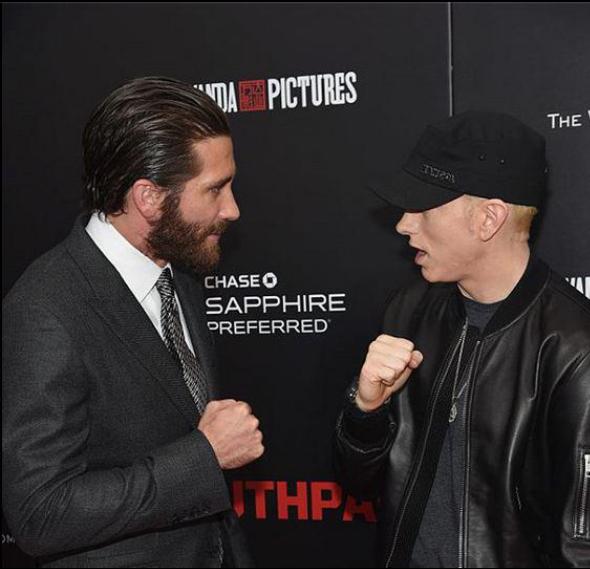 Eminem sul Red Carpet con il cast di Southpaw