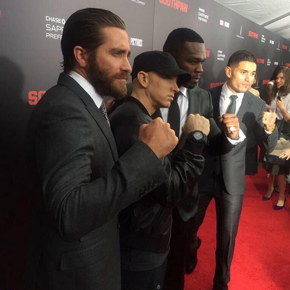 Eminem sul Red Carpet con il cast di Southpaw