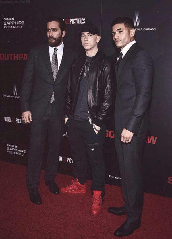 Eminem sul Red Carpet con il cast di Southpaw