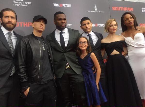 Eminem sul Red Carpet con il cast di Southpaw