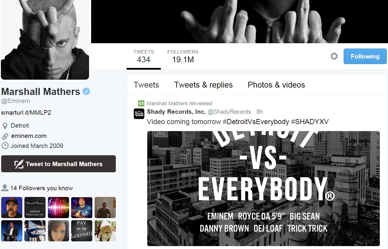 Eminem, Shady XV: in arrivo il video di Detroit Vs Everybody