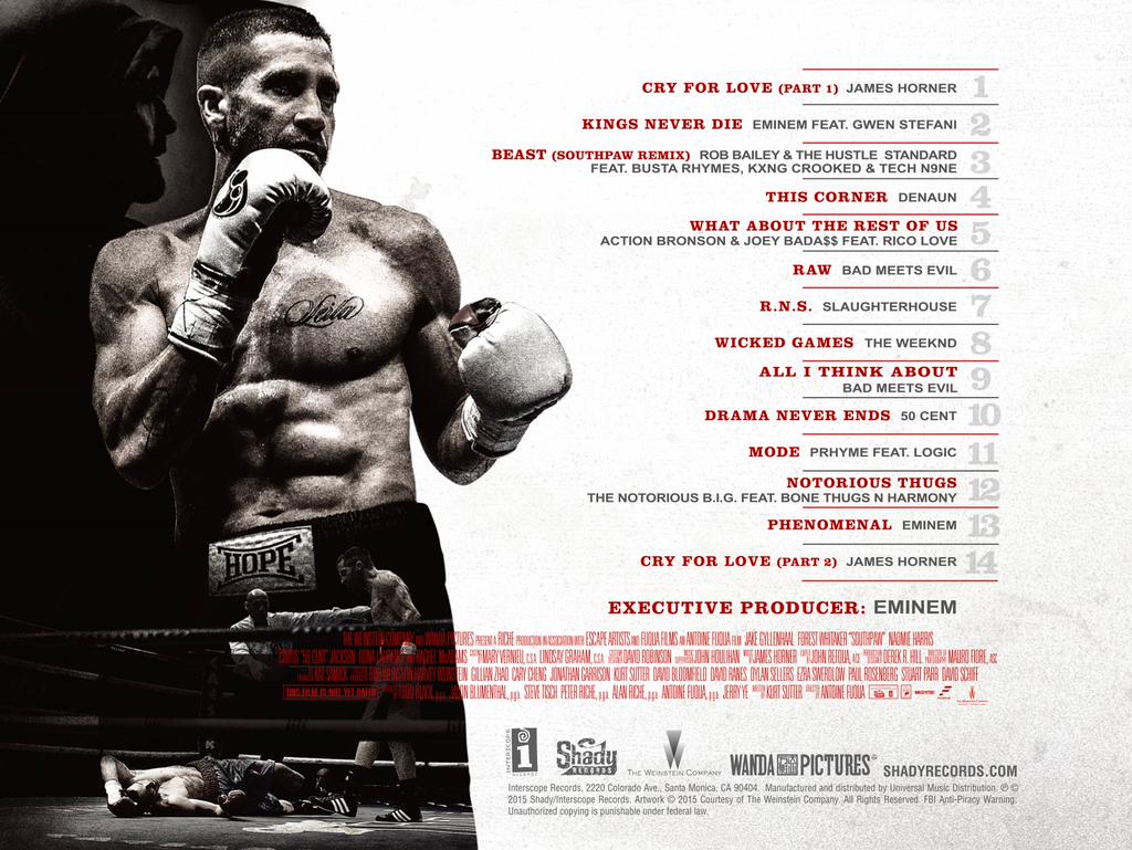 Eminem | Rivelata la tracklist della Soundtrack di Southpaw