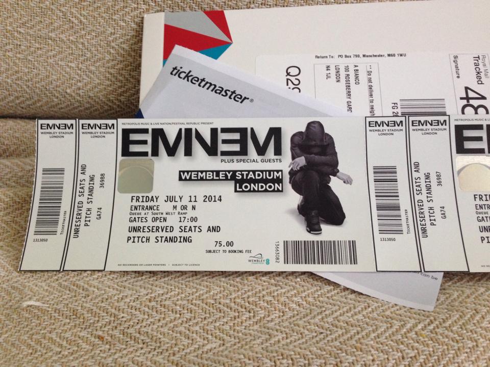 Eminem in concerto al Wembley Stadium di Londra, luglio 2014, tutte le info su biglietti, voli e hotels