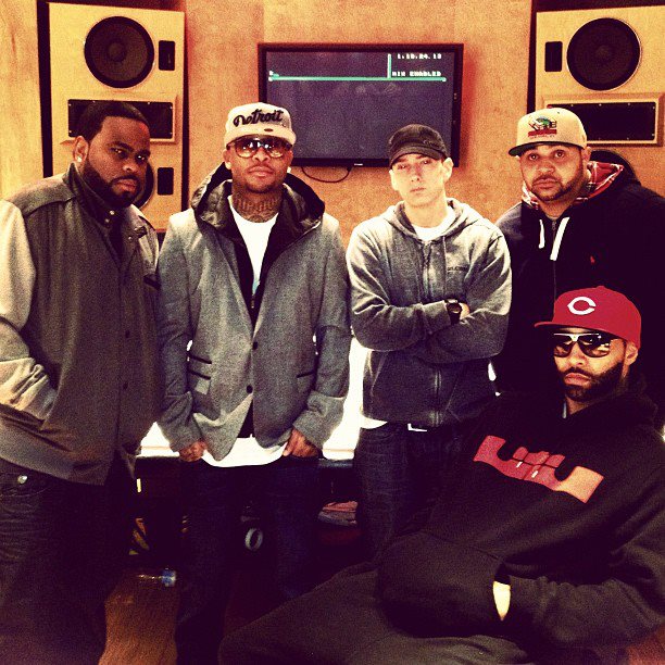Eminem e Slaughterhouse in studio
