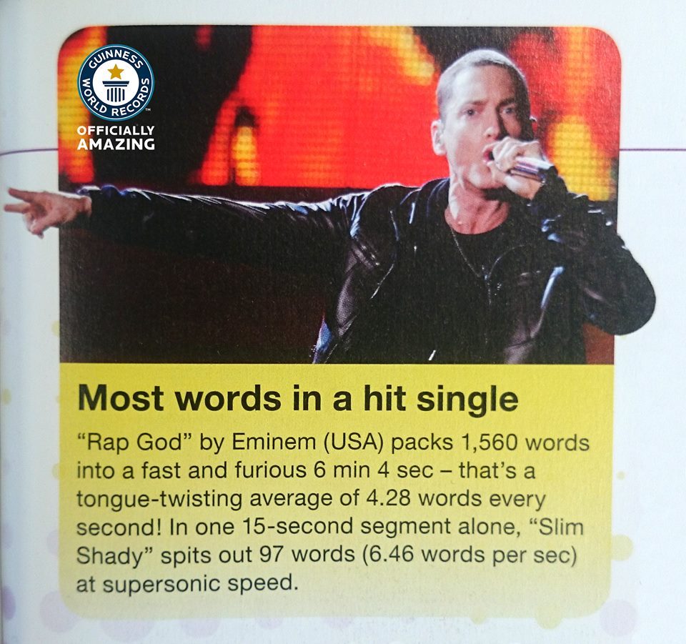 Rap God di Eminem ancora da record