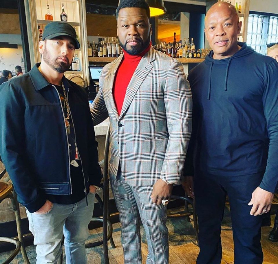 Eminem introduce 50 Cent nella Walk of Fame di Hollywood Eminem introduce 50 Cent nella Walk of Fame di Hollywood