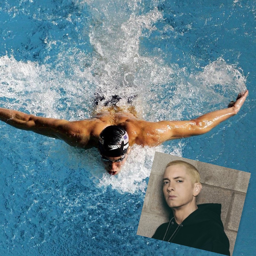 Uno studio dimostra che ascoltare canzoni di Eminem migliora le prestazioni dei nuotatori