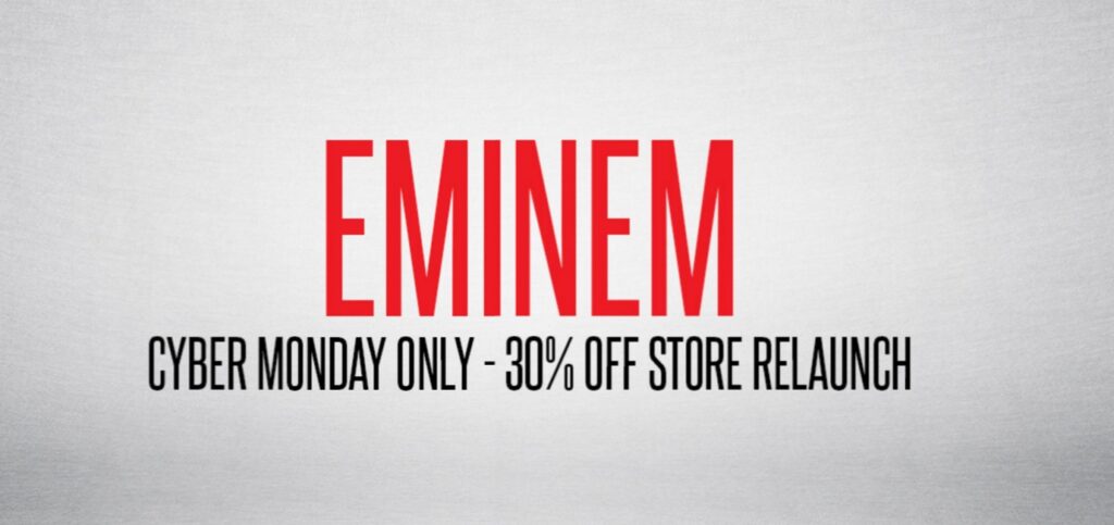 Nuova collezione nello store di Eminem e della Shady Records per il Cyber Monday