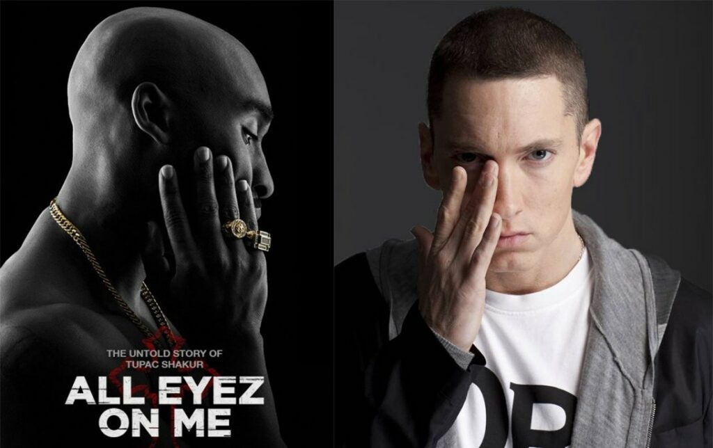 Il film su Tupac "All Eyez On Me" pubblicizzato tramite una citazione di Eminem