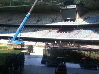 Preparativi per il concerto di Eminem in Australia