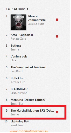 Eminem: The Marshall Mathers LP 2 in Top 10 su iTunes