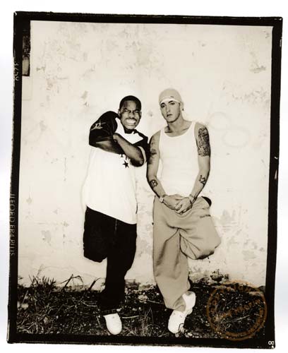 Eminem e Obie Trice in studio